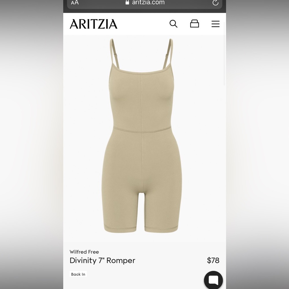 Aritzia wilfred short jumpsuit